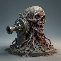airbrushed reversed yaw sunken sludge machine with tendons, submerged horror pcbs by basil gogol fine art masterpiece baked at 3 0 0 f, matte painting, cold lighting, aged with sunlight, award winning horror, photorealistic render, cinematic