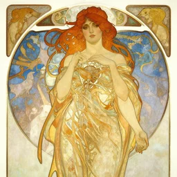 lt uhura by Alphonse Mucha