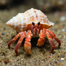 Coenobita perlatus, the strawberry hermit crab.