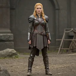 full length photograph of a real-life christina hendricks as a valkyrie warrior,  Extremely detailed. 8k