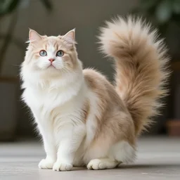 cute cat with huge fluffy tail