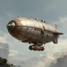 airship in steampunk, Unreal Engine, Greg Rutkowski, ArtStation