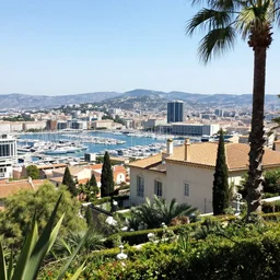 Los Angeles villa viewed from the port of Marseilles