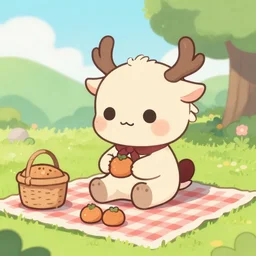 cute chibi kobold picnic