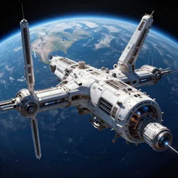 futuristic space station with earth in the background, artgerm, highly detailed, 8 k, hdr, close up, smooth, sharp focus, high resolution, award - winning photo