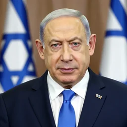 a portrait of benjamin netanyahu by hillier dan