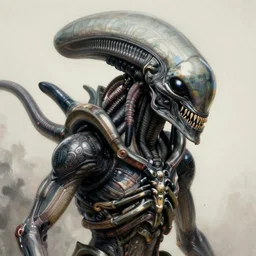 skully xenomorph, close - up portrait, intricate, elegant, volumetric lighting, scenery, digital painting, highly detailed, artstation, sharp focus, illustration, concept art, ruan jia, steve mccurry