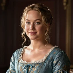 Jennifer Lawrence Victorian Era clothing, portrait