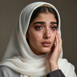 arabian girl beauty crying ,digital art,ultra realistic,ultra detailed, ultra wide Lens, art by greg rutkowski