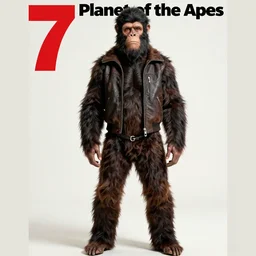 planet of the apes inspired fashion. centerfold fashion magazine. 7 0's. hole body picture