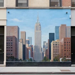 stable diffusion wall painting, new york