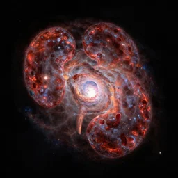 kidney bean supernova in deep space, hubble space telescope, from nasa picture of the day