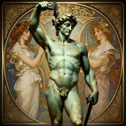 symmetry!! portrait of perseus, greek mythology, ancient greece, intricate, elegant, highly detailed, cinematic lighting, digital art, digital painting, artstation, concept art, sharp focus, illustration, art by artgerm and greg rutkowski and alphonse mucha, 8 k