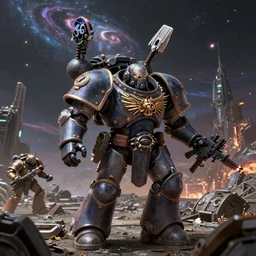 galactic warfare, warhammer 40k art, artstation sci-fi