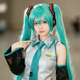 portrait photo still of real life hatsune miku 8 k, 8 5 mm f 1. 8