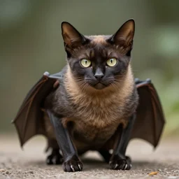 a feline bat - cat - hybrid, animal photography