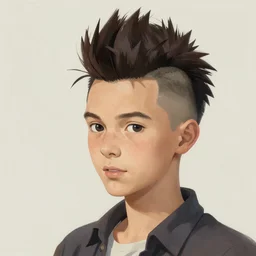 A portrait of Olivia Wilde with a mohawk, extra detailed, digital illustration, by Makoto Shinkai and thomas kinkade, digital painting, Matte painting, trending on artstation and unreal engine