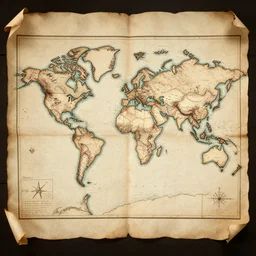 old world map on parchment navigation discover