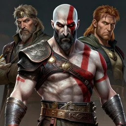 a highly detailed beautiful portrait of the rock as kratos, by gregory manchess, james gurney, james jeans