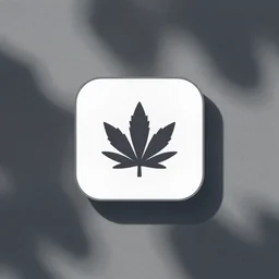 a modern logo of a dank nug of weed, minimalistic icon, vector, app icon, oversimplified logo