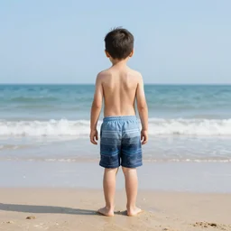 a boy at the beach