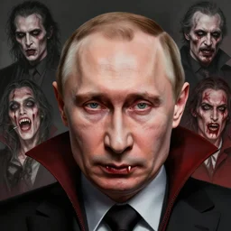 vladimir putin, is vampire, vampire fangs, bloody horror, macabre by donato giancola and greg rutkowski and wayne barlow and zdzisław beksinski, realistic face, digital art