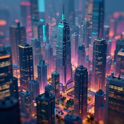 a cyberpunk city by greg rutkowski and andreas rocha, tilt shift, ultra realistic, vibrant colours, unreal engine, trending on artstation, 4 k