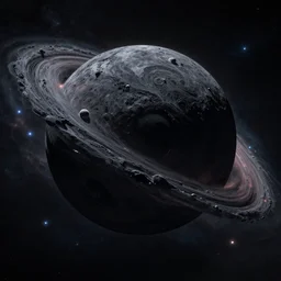 black hole collapses into stability ; halls of space by ben wanat ; interstellar black hole ; surrealism ; digital art