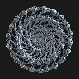 a centered robotic bio - organic spiral fractal by john lopez, by eddie mendoza, 3 d, trending on artstation, octane render, 8 k