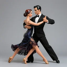 two dolls dancing tango, realistic, - n 6