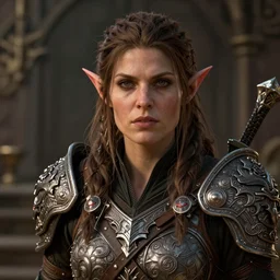 closeup portrait a high fantasy orc female warrior, nicoletta ceccoli, mark ryden, lostfish, max fleischer, depth of field, detailed and intricate retro environment, 8 k resolution, hyperrealistic, octane render