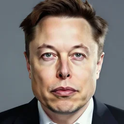 Elon Musk painted in the style of Harumi Hironaka