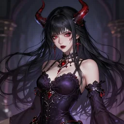 the portrait of chaotic evil sensual female necromancer overlord as absurdly beautiful, gorgeous, elegant, corrupted young anime idol, an ultrafine hyperdetailed illustration by kim jung gi, irakli nadar, intricate linework, bright colors, octopath traveler, final fantasy, unreal engine 5 highly rendered, global illumination, radiant light, detailed and intricate environment