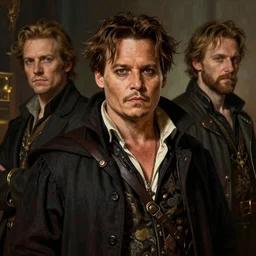 Portrait of Johnny Depp, cloak, male, fantasy, extremely detailed, digital painting, artstation, concept art, smooth, sharp focus, illustration, stunning lighting, art by artgerm and greg rutkowski and alphonse mucha and simon stalenhag, realistic character concept, high fantasy, dark atmosphere, golden ratio, cinematic lighting, hyperdetailed, high resolution, insanely detailed and intricate, artstation, Marc Simonetti, Greg Rutkowski, 8k