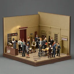 a diorama of a crime scene, in the style of frances glessner lee,