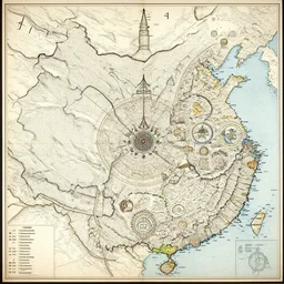 detailed map of agartha, shambala, detailed, cartography, calligraphy, fine art, detailed, descriptive, directions, pictographs