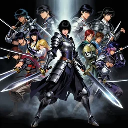 portrait girl full body with armor fighting with ten sword style of ghost blade by hsiao ron cheng, by gaston bussiere, anna nikonova aka newmilky, greg rutkowski, yoji shinkawa, yoshitaka amano, tsutomu niehi, moebius, donato giancola, geoffroy thoorens, concept art, trending on artstation, featured on pixiv, cinematic composition, 8 k