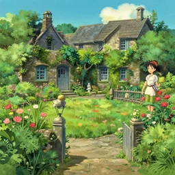 a creole garden, reunion island from reunion island key anime visual by studio ghibli, trending on artstation