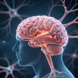 millions of neurons firing within the human brain highly detailed