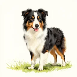 australian shepard drawn by neil gaiman