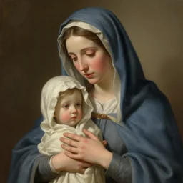 portrait of young mother mary our lady of sorrows by greg hildebrandt beautiful high detail
