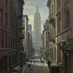 this is the part of the lands between where you can step into 1 9 3 0's new york, matte painting, detailed, elden ring, oil on canvas, trending on artstation