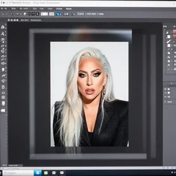 Lady Gaga, XF IQ4, 150MP, 50mm, f/1.4, ISO 200, 1/160s, natural light, Adobe Photoshop, Adobe Lightroom, DxO Photolab, Corel PaintShop Pro, rule of thirds, symmetrical balance, depth layering, polarizing filter, Sense of Depth, AI enhanced