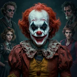masterpiece concept art, a beautiful highly detailed dishonored dentist clown, emotional, cinematic moody colors, realistic shaded lighting poster by ilya kuvshinov, magali villeneuve, artgerm, jeremy lipkin and michael garmash and rob rey