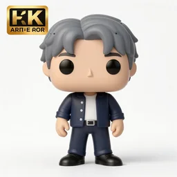 full body 3d render of Jimin of BTS as a funko pop, studio lighting, white background, blender, trending on artstation, 8k, highly detailed , intricate details