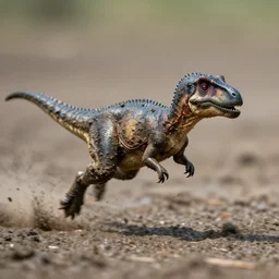 award winning photo by national geographic of a tiny muddy dinosaur running very fast in the mud, motion blur, tiny gaussian blur, insanely detailed, insanely intricate, depth of field, low contrast, summer, wide aperture, action photography