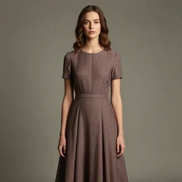 woman in a dress in the style of avery tex,