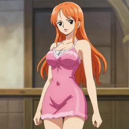 Nami from One Piece wearing a short dress