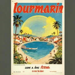 lourmarin travel poster 1 9 7 6 old pulp retro futurism