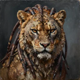 a portrait of the predator by chris warner, oil on canvas, deep depth field, masterpiece, by donato giancola, trending on artstation, featured on pixiv, cinematic composition, hyper - detailed, hd, hdr, 4 k, 8 k